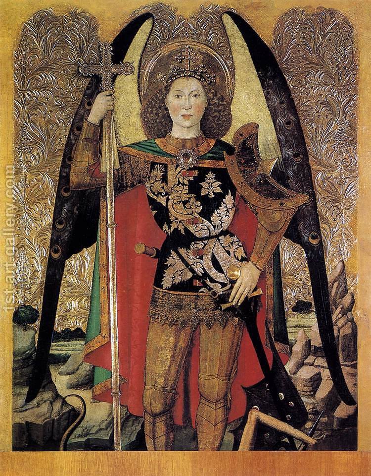750x960 The Archangel St Michael 1456 Jaume Huguet Reproduction 1st Art - Saint Michael The Archangel Painting