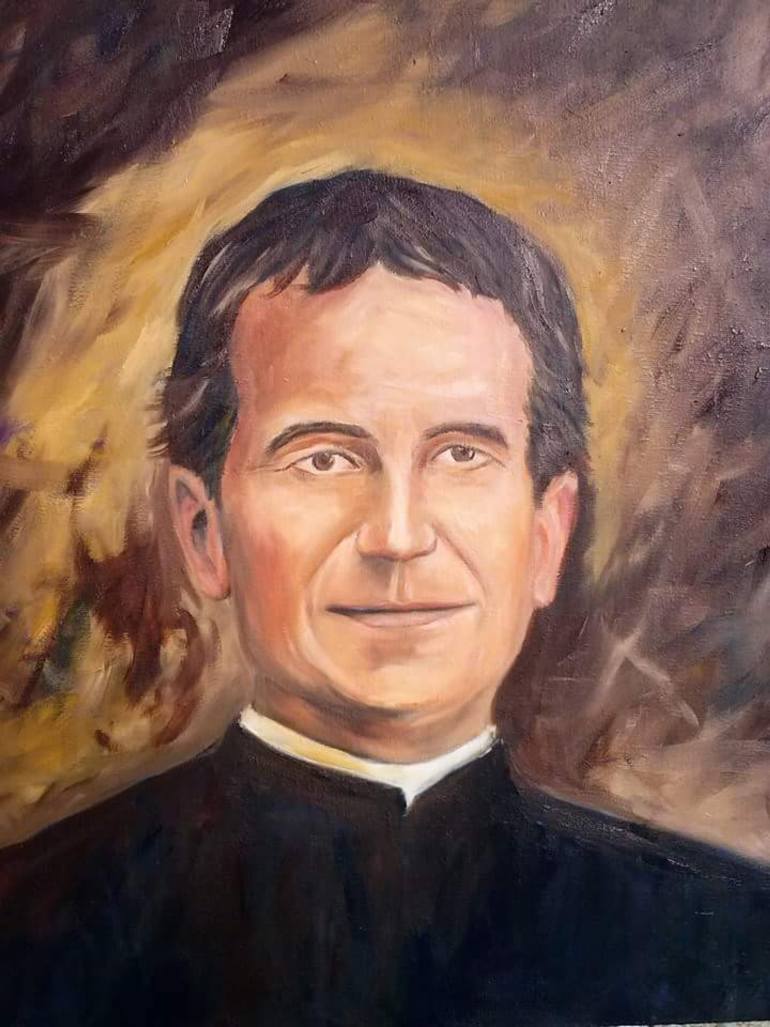 770x1027 Saatchi Art Saint Don Bosco Painting By Petar Sibenik - Saint Painting