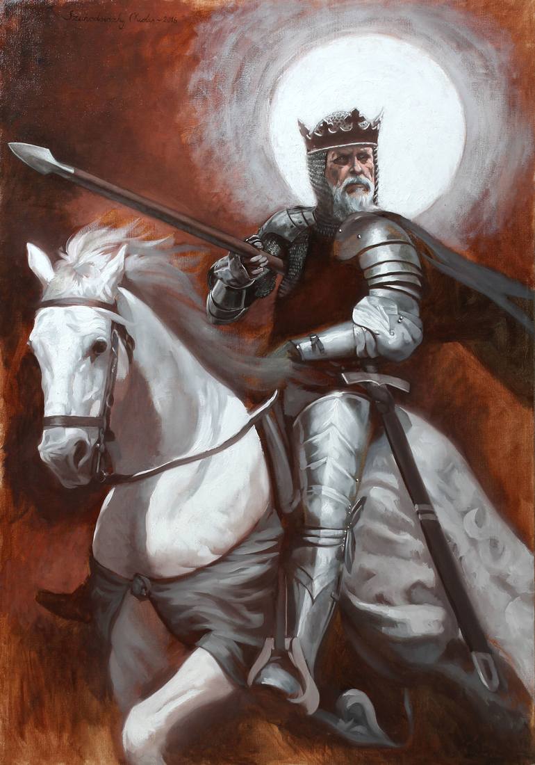 770x1100 Saatchi Art Saint Ladislaus, The Knight King Painting By Nicolas - Saint Painting