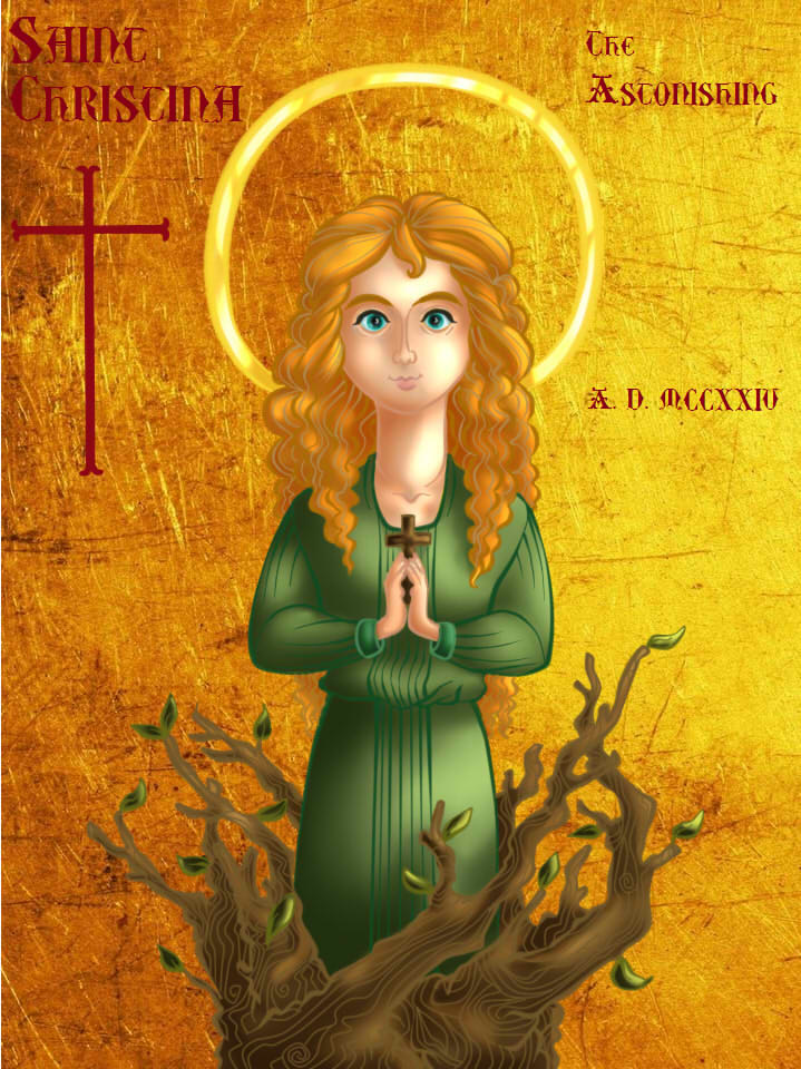 719x960 Saint Christina Icon Painting W Typography By Chrissyissypoo19 - Saint Painting