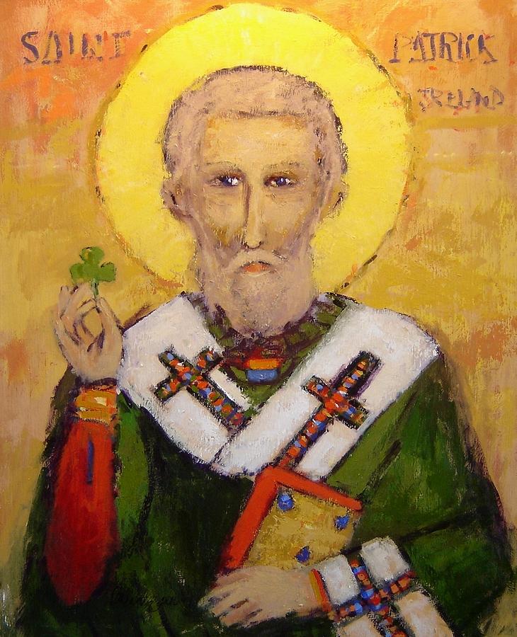 730x900 Saint Patrick Painting By R W Goetting - Saint Patrick Painting