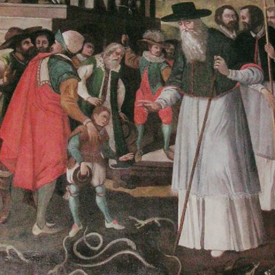 400x400 The Staff, The Snake And The Shamrock St Patrick In Art St - Saint Patrick Painting