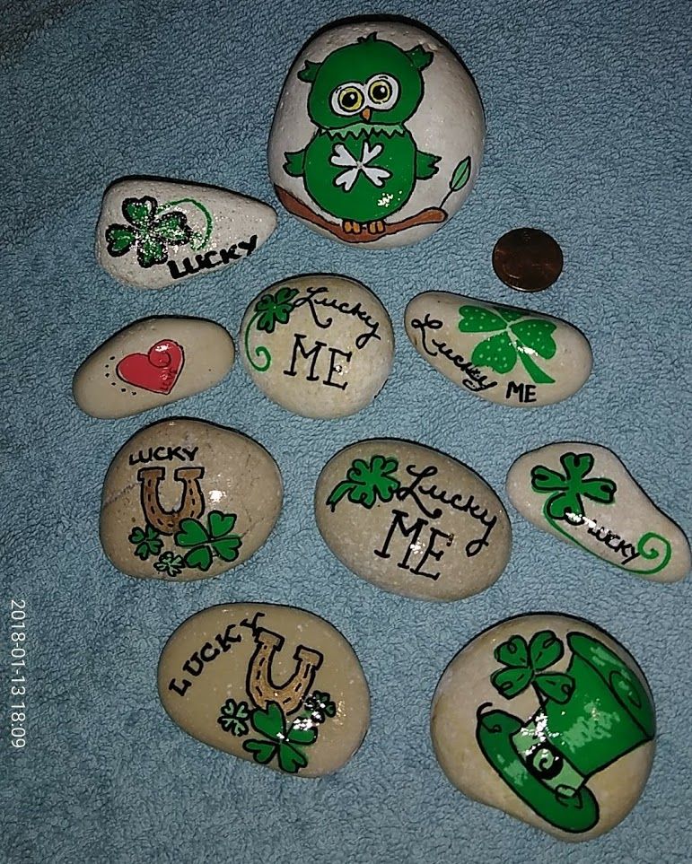 771x963 Pin By Brookie Phelps On St Patricks Day Rock, Rock - Saint Patricks Day Painting