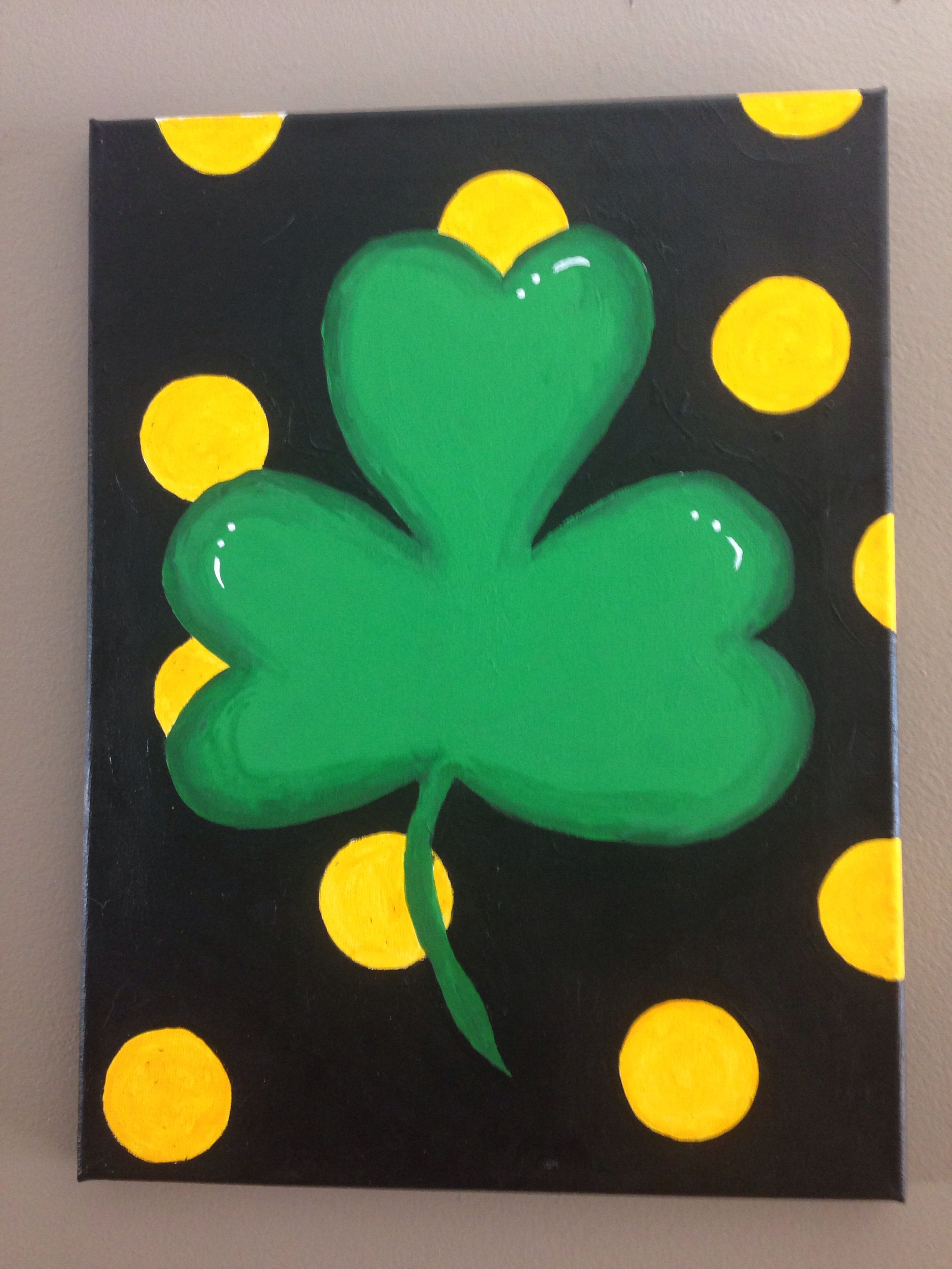 2448x3264 St. Patricks Day Shamrock Canvas Painting My Paintings - Saint Patricks Day Painting