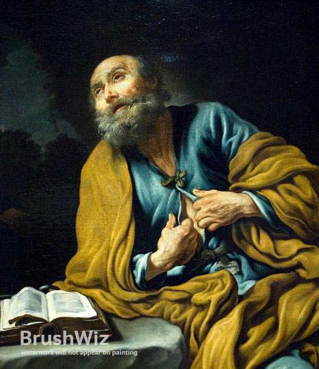 466x539 Lament Of Saint Peter By Claude Vignon - Saint Peter Painting