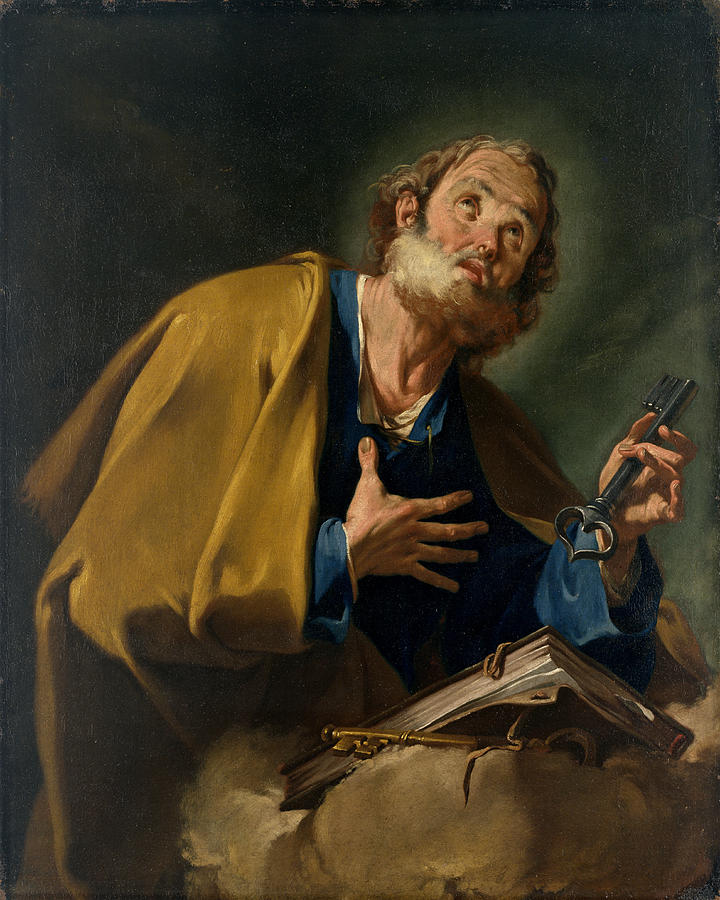 720x900 Saint Peter Painting By Giovanni Battista Pittoni - Saint Peter Painting