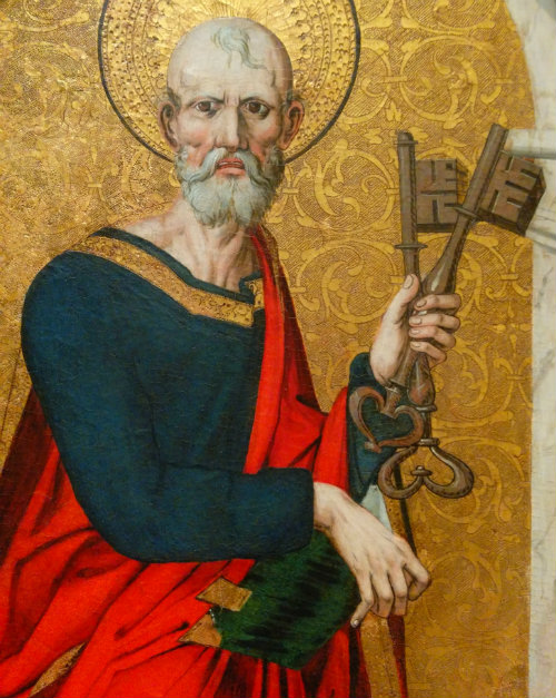500x627 Saint Peter Holding The Keys To Heaven Painting - Saint Peter Painting