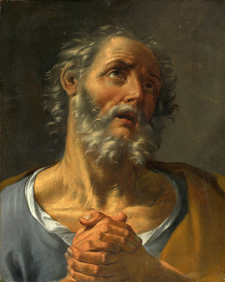 720x900 The Penitent Saint Peter Painting By Donato Creti - Saint Peter Painting