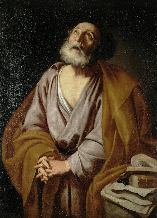 537x745 Best Paintings Artwork Of St. Peter Drawings, Prints And Painting - Saint Peter Painting