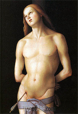 274x400 Saint Sebastian Perugino Painting Reproduction 8566 Topofart - Saint Sebastian Painting