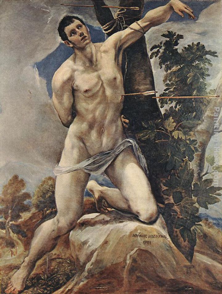720x951 El Greco St Sebastian Painting Anysize 50% Off - Saint Sebastian Painting