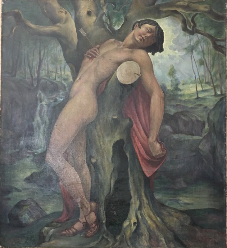 731x800 Herbert Rolf Schlegel - Saint Sebastian Painting