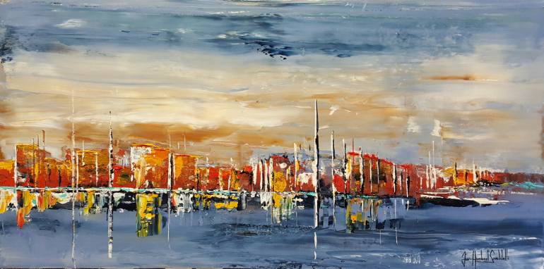 770x382 Saatchi Art Port Saison Painting By Jean Humbert Savoldelli - Saison Painting