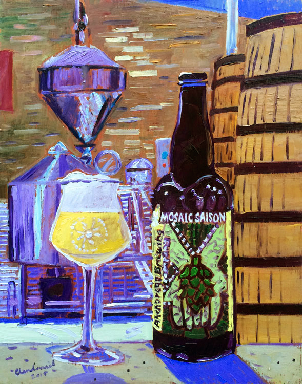 589x750 Anchorage Brewing Mosaic Saison Painting Real Art Is Better! - Saison Painting