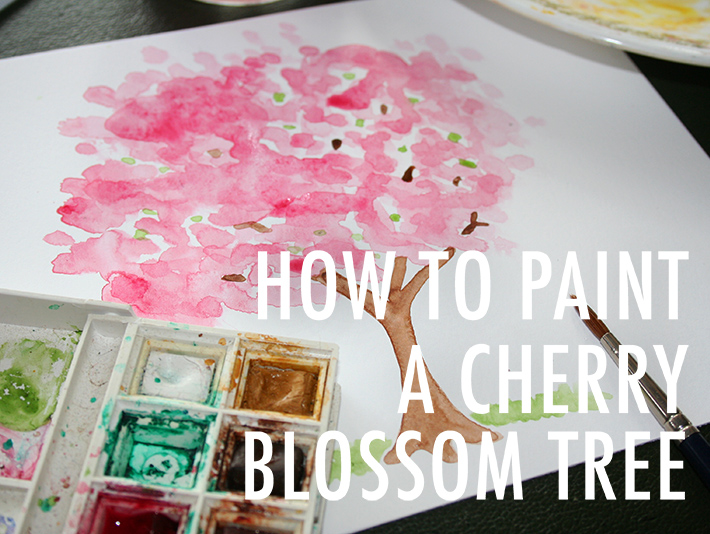 710x534 Cherry Blossom Painting Tutorial How To Paint Cherry Blossom Trees - Sakura Blossom Painting