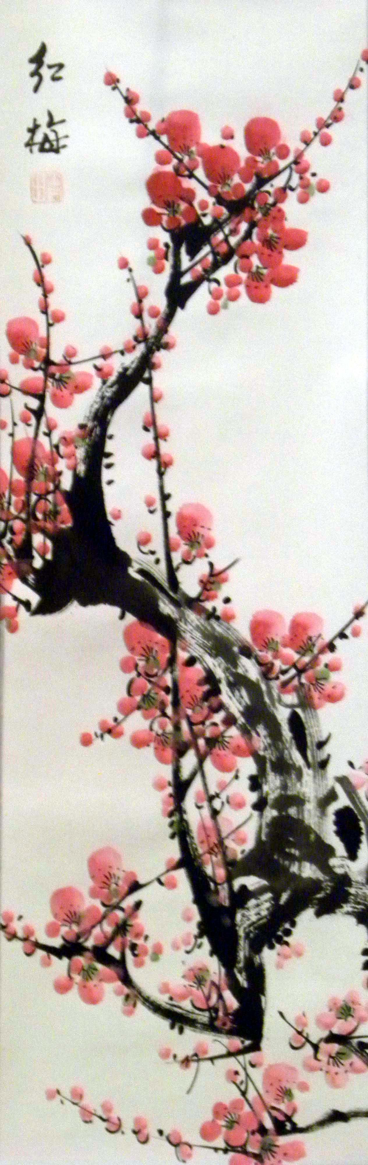 1264x4000 Japanese Cherry Blossoms - Sakura Flower Painting
