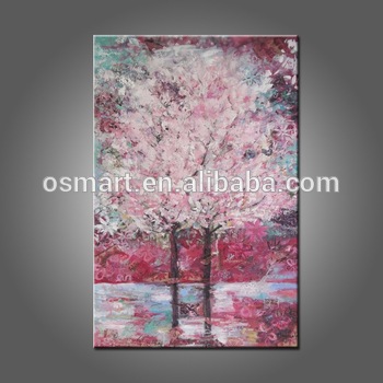 350x350 Beautiful Flower Sakura Oil Painting Pictures On Canvas Beautiful - Sakura Flower Painting