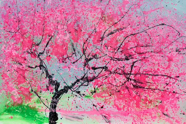 770x514 Saatchi Art Sakura Painting By Anastasia Kachina - Sakura Painting