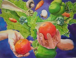 250x189 Salad Paintings - Salad Painting