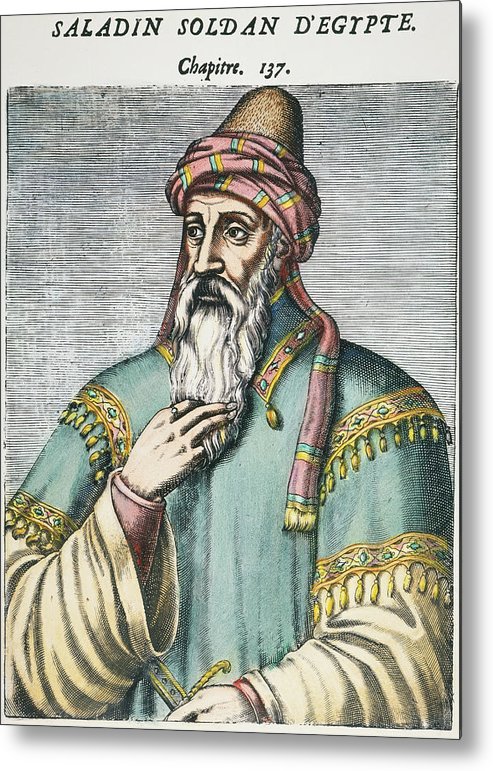 493x771 Saladin (1138 1193) Metal Print By Granger - Saladin Painting