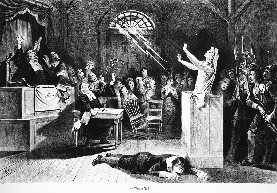 900x628 Salem Witch Trial, 1692 Painting By Granger - Salem Witch Trial Painting