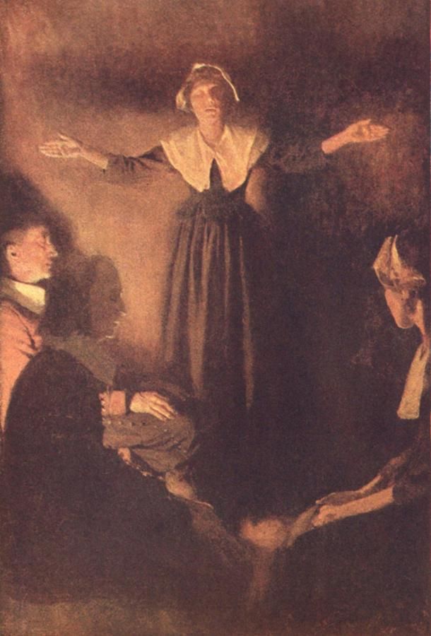 610x900 Salem Witch Trials. Salem Magistrates Canvas Print Canvas Art By - Salem Witch Trial Painting