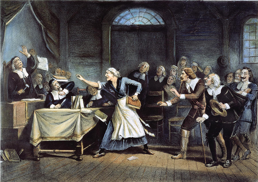 900x636 Witch Trial Painting By Granger - Salem Witch Trial Painting.