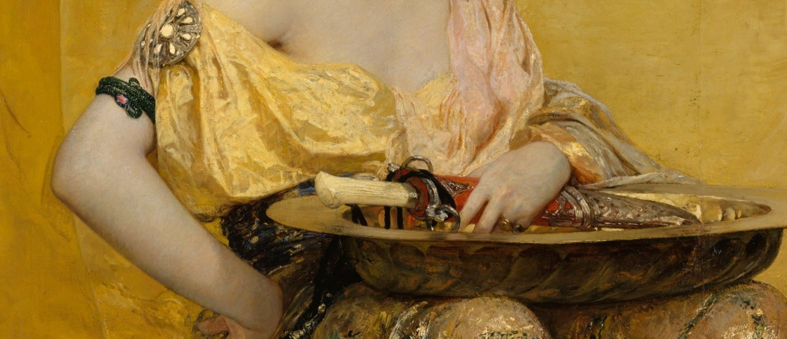 1117x481 Salome, The Femme Fatale Caravaggista - Salome Painting By Henri Regnault