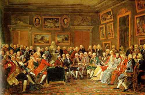 500x329 In The Salon Of Madame Geoffrin In 1755 1812 Painting Anicet - Salon Painting