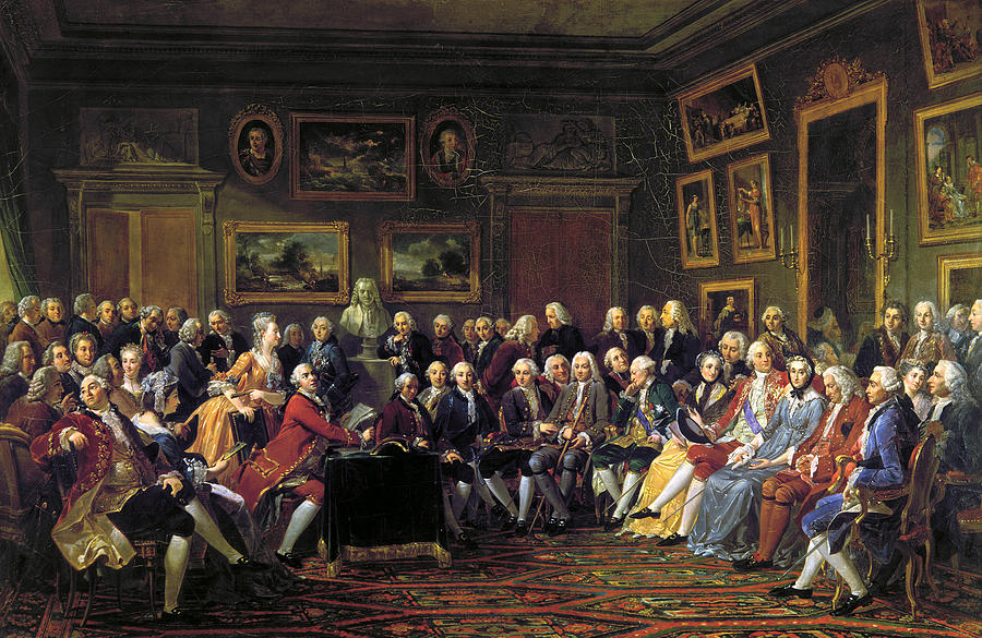 900x585 Paris Salon, 1755 Photograph By Granger - Salon Painting