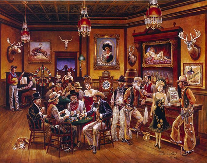680x535 La Storia Del Poker Dai Saloon Al Web - Saloon Painting