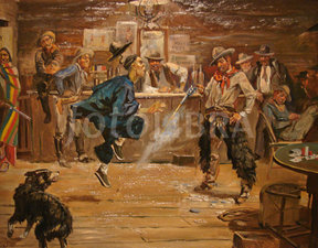 288x225 Painting Saloon Dance Cody Historical Ce - Saloon Painting