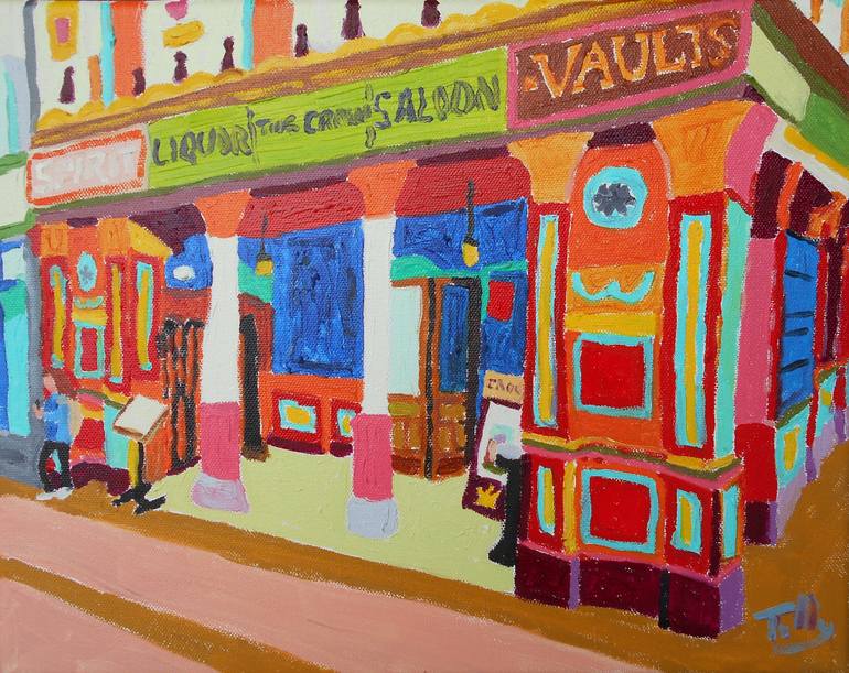 770x611 Saatchi Art The Crown Saloon Painting By William Tully - Saloon Painting