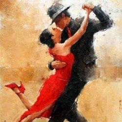 250x250 21 Best Beautiful Dance Paintings Tango, Salsa Images - Salsa Dancer Painting