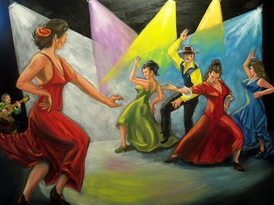 900x675 El Guaguan Co Salsa Is Me Painting By Ricardo Santos Alfonso - Salsa Dancer Painting