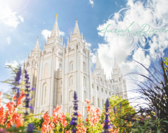 340x270 Salt Lake City Utah Lds Temple Watercolor Original Painting - Salt Lake City Temple Painting