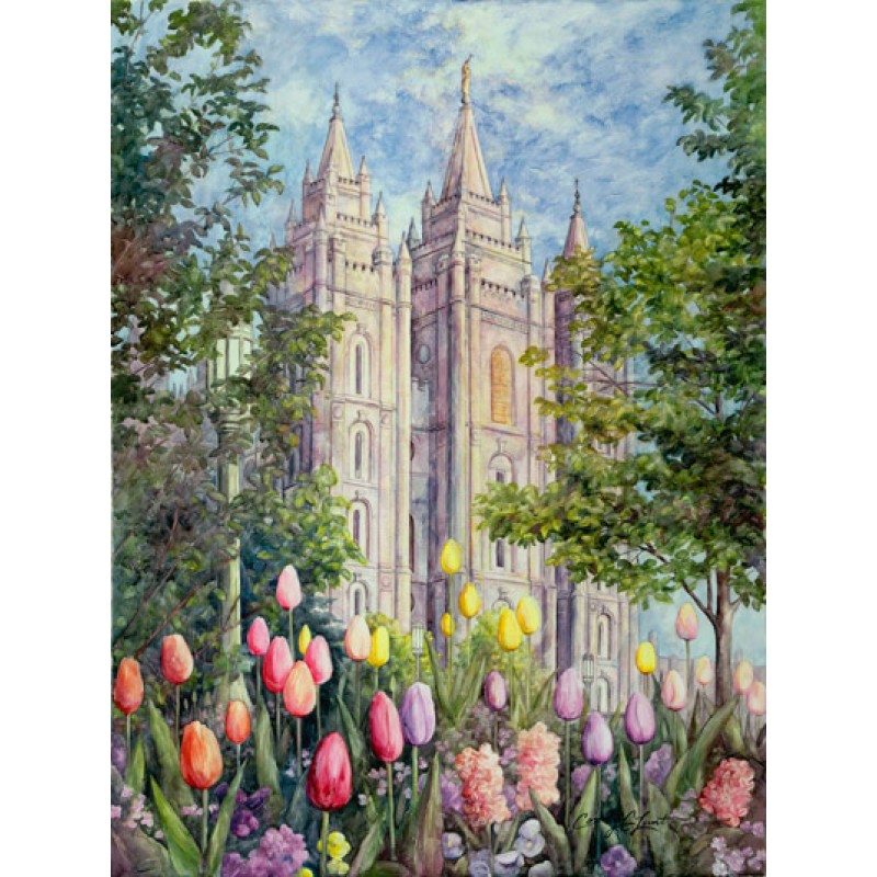 800x800 Window To Eternity - Salt Lake City Temple Painting