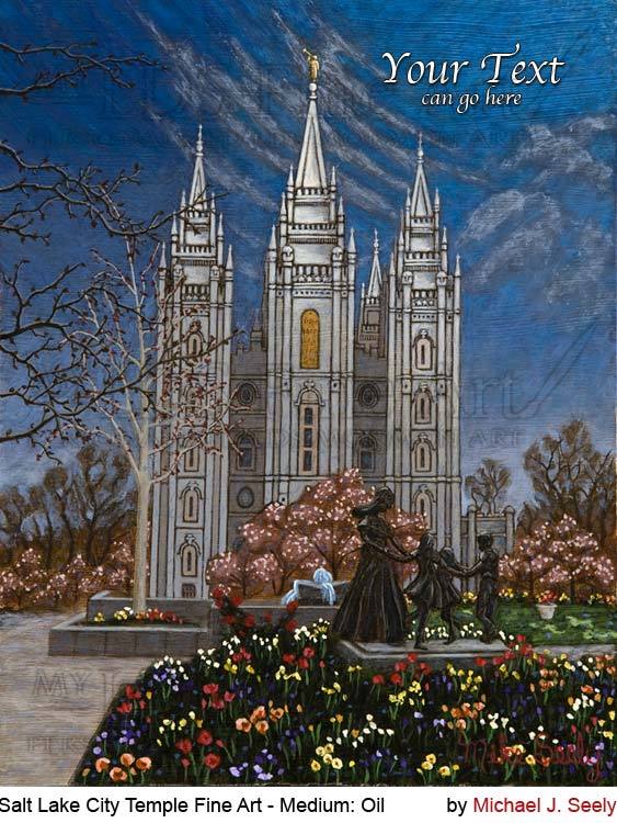 563x750 My Temple Art Salt Lake City Utah Lds Mormon Temple Art Painting - Salt Lake City Temple Painting