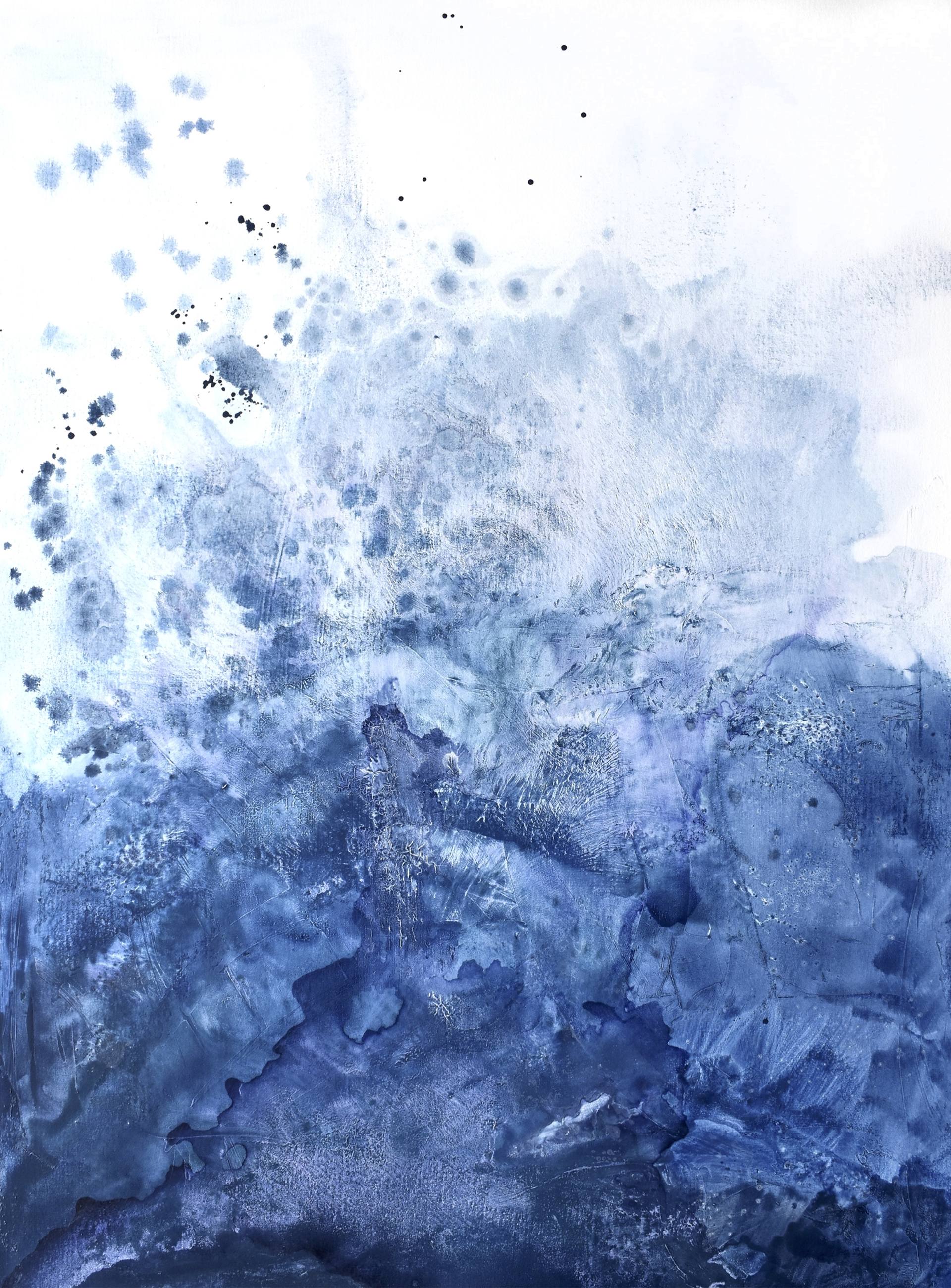 1920x2601 Saatchi Art Blue Salt Watercolor Painting By Nicolette Capuano - Salt Water Painting