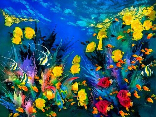 500x376 Rhapsody - Saltwater Fish Painting