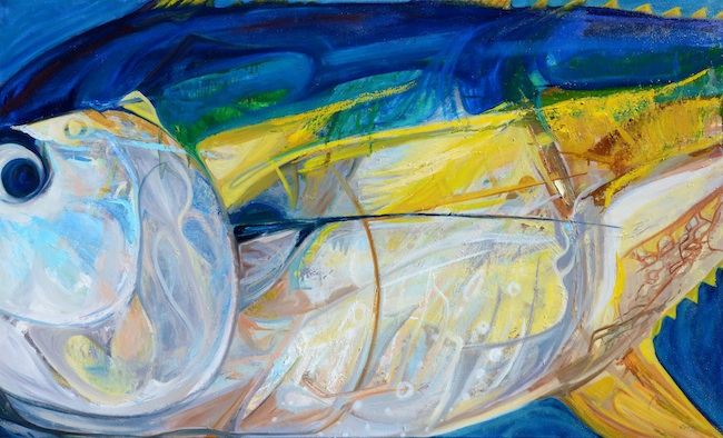 650x394 Yellowfin Painting Yellowfin Giclee Saltwater Fish Art - Saltwater Fish Painting