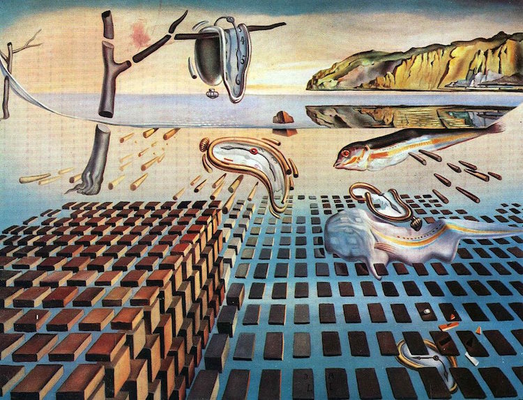 750x574 The Persistence Of Memory By Salvador Dali - Salvador Dali Clock Painting