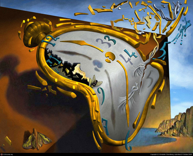 800x648 Artwork By Salvador - Salvador Dali Clock Painting
