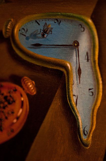 424x640 Close Up Photo Of Salvador Dali's Painting - Salvador Dali Clock Painting
