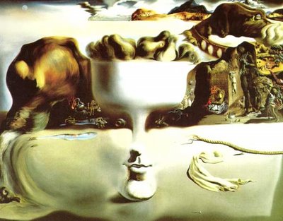 400x313 Salvador Dali's Apparition - Salvador Dali Desert Painting