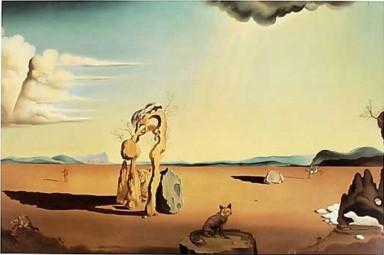 384x255 2018 Famous Artwork,salvador Dali Oil Painting Reproduction,la - Salvador Dali Desert Painting