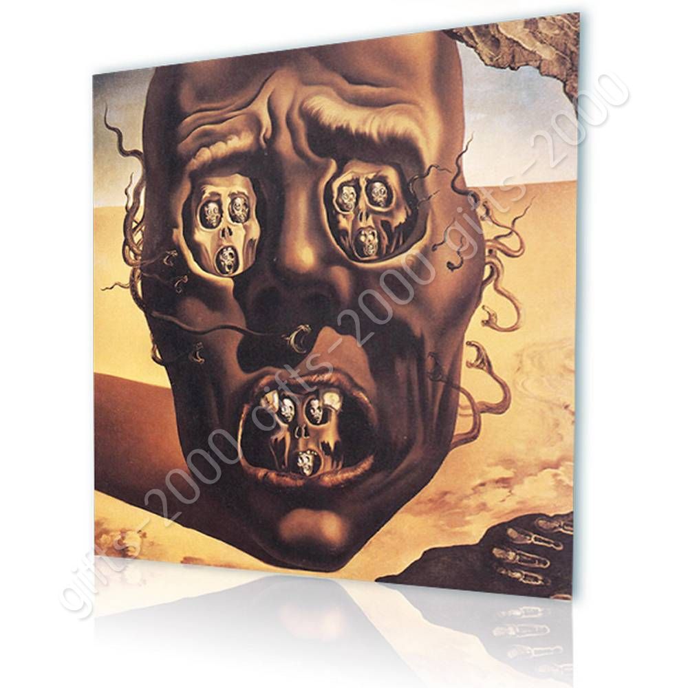 1000x1000 Canvas (Rolled) The Face Of War Skull Salvador Dali Oil Paint Art - Salvador Dali Face Painting