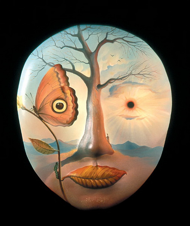 606x720 Russian Salvador Dali Surrealistic Paintings By Vladimir Kush - Salvador Dali Face Painting
