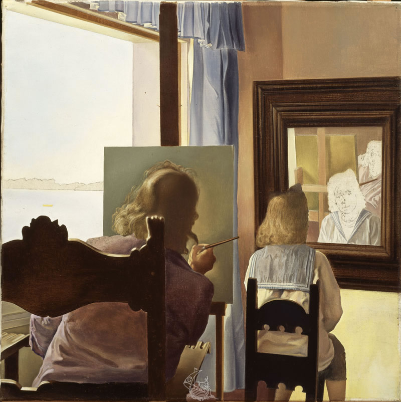 800x802 Seen From The Back Painting Gala From The Back Eternalized By - Salvador Dali Gala Painting