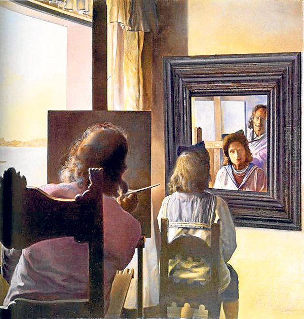 600x629 Mirrors In Art In Pictures - Salvador Dali Gala Painting